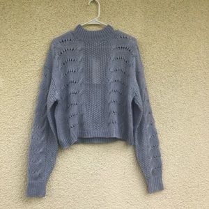 TILLYS Woven Heart Light purple knit sweater